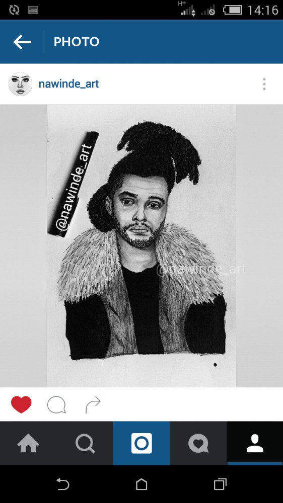 Nawinde's tweet photo. @theweeknd #thweeknd #drawing #art #artist #draw https://t.co/xNpmZ9Qz2I