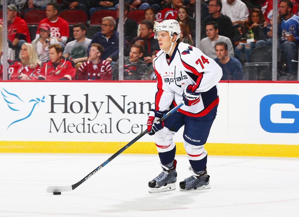 NHL's tweet photo. .@JohnCarlson74 scored his 1st career OT goal (446 GP) in his return following a 13-game absence. #WSHvsNJD https://t.co/AN5a8fIn2u