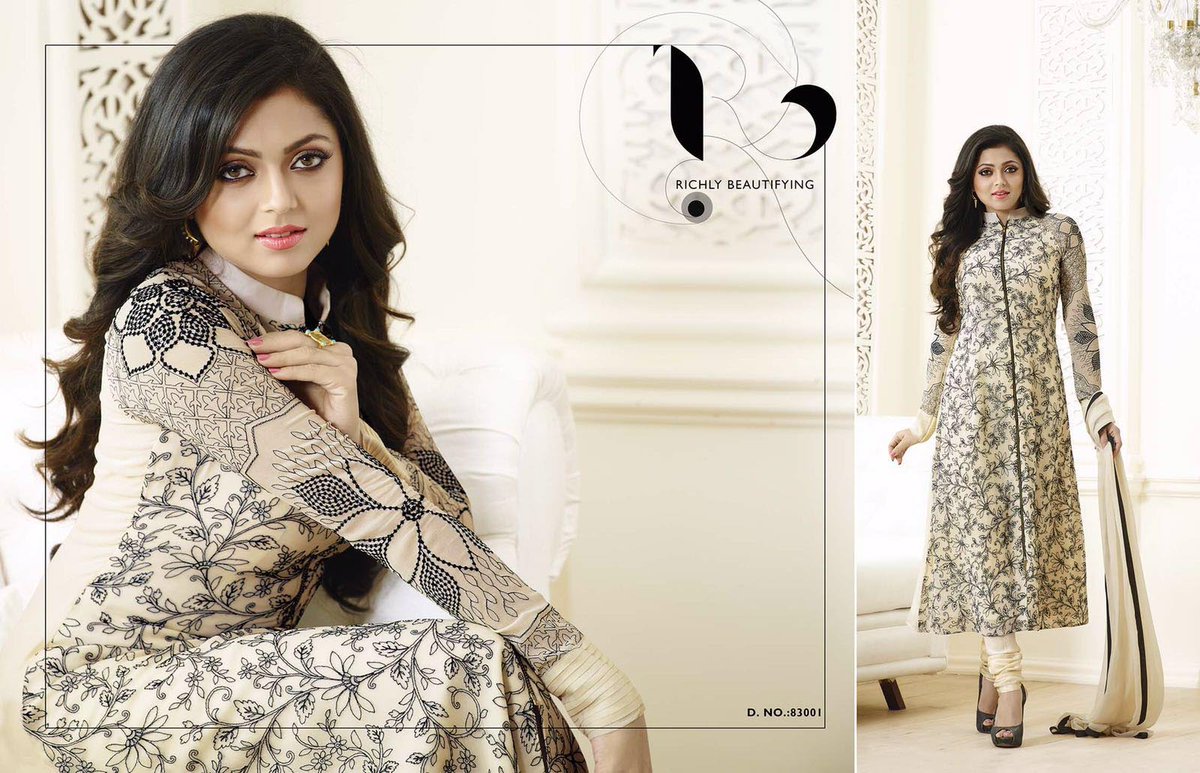 Buy Drashti Dhami peach and lemon color net party wear anarkali kameez in  UK, USA and Canada