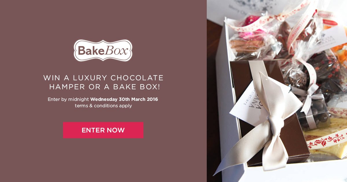 It’s GIVEAWAY time! Head over to the Bake Box website to enter and RT: bit.ly/1PwMABC #competition #WIN