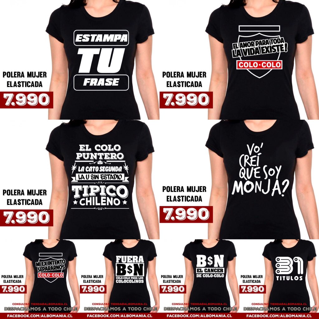polera colo colo mujer