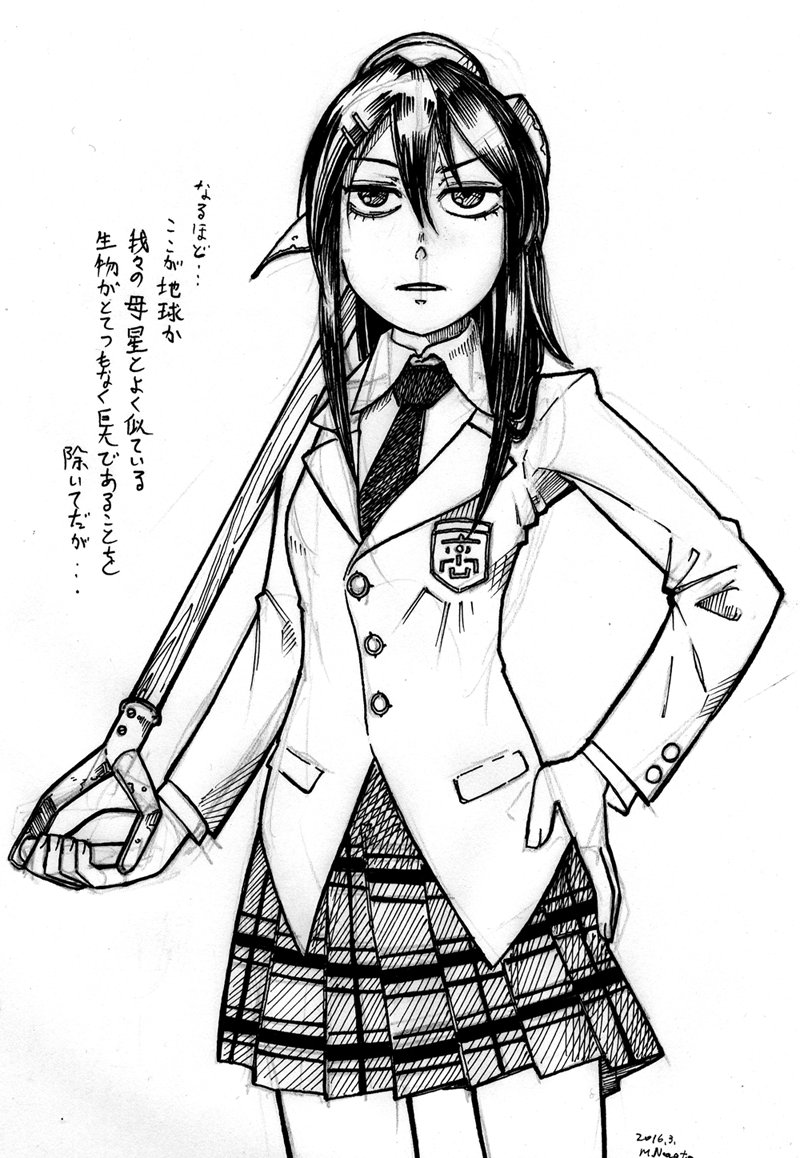 長門三笠 チャンピオン版深夜の真剣お絵描き60分一本勝負 お題 クールな外見のキャラクター 実は私は の委員長 今はとんだポンコツと成り果てたが かつてはアイアンレディと渾名されるほどのクールな子だったんスよ 目つき悪い委員長大好き