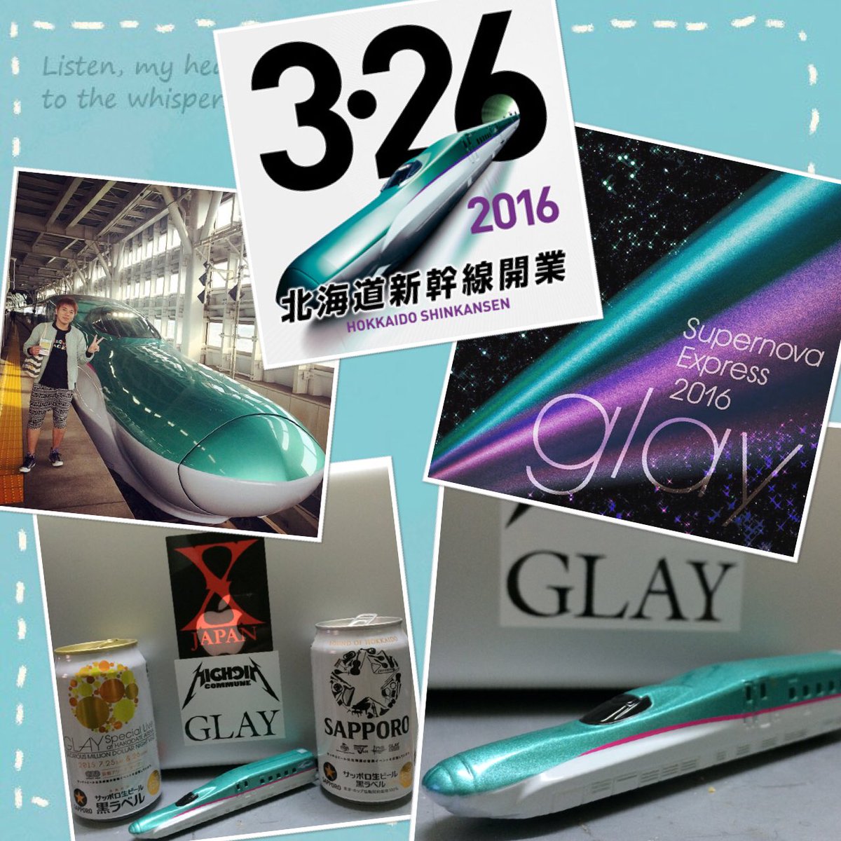 SinYi1007's tweet photo. #GLAY
#SupernovaExpress2016
#祝北海道新幹線開業おめでとうございます
#函館
#hokkaido
#Shinkansen
#E5
#Hayabusa
#道產子の夢
#故郷
#3月26日
#イメージソング https://t.co/tamNtno2Bg