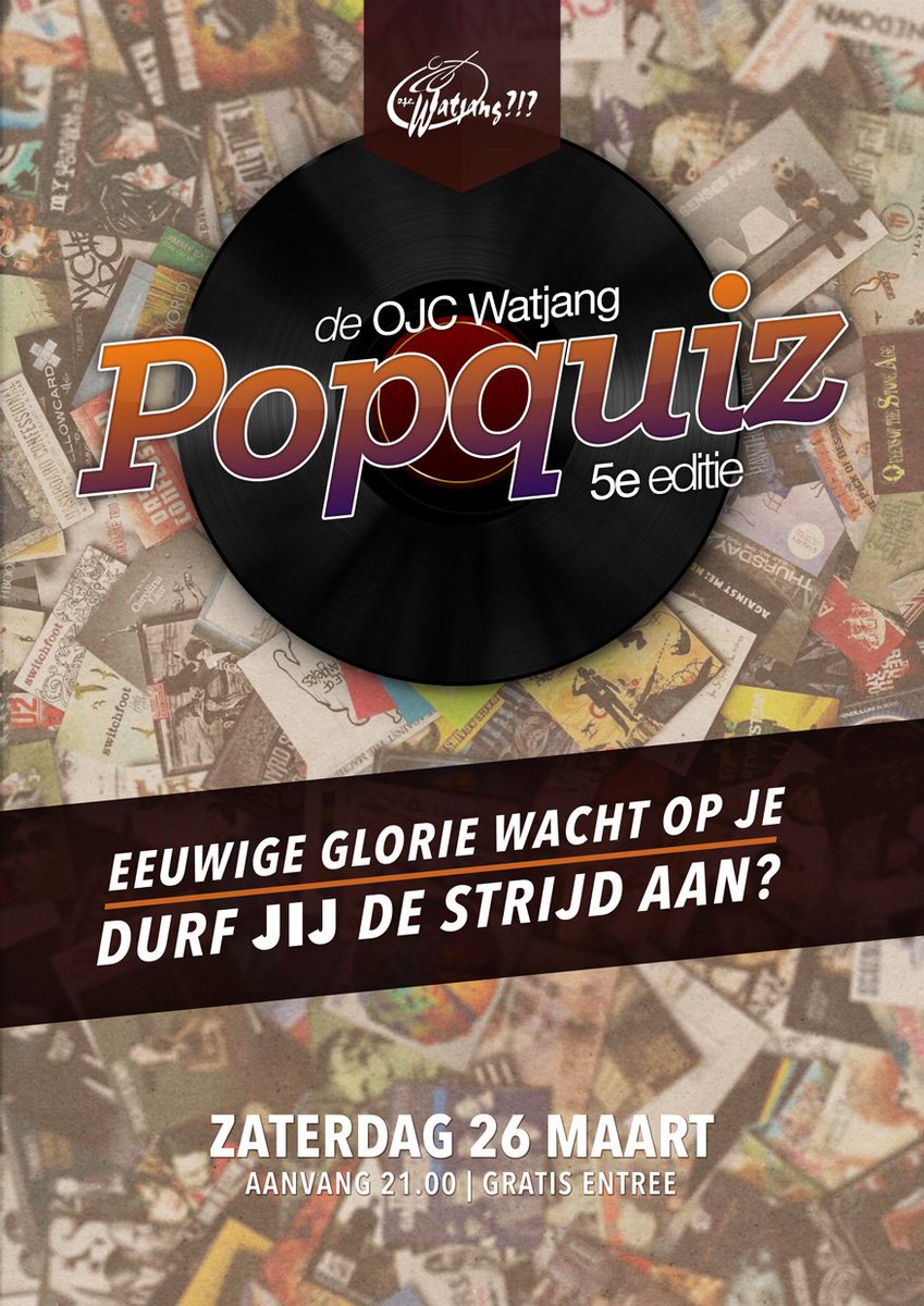 Vanavond start de strijd om die felbegeerde titel! Aanvang: 21.00u // Meer info: tr.im/Popquiz #popquiz