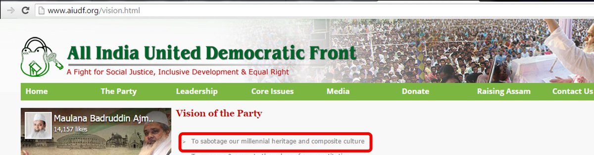 mur_axom's tweet photo. .@BadruddinAjmal open challenged to destroy the culture of Assam. @AmitShah @rammadhavbjp  @BhaskarGogoi @8278p https://t.co/k8HyEI5uur