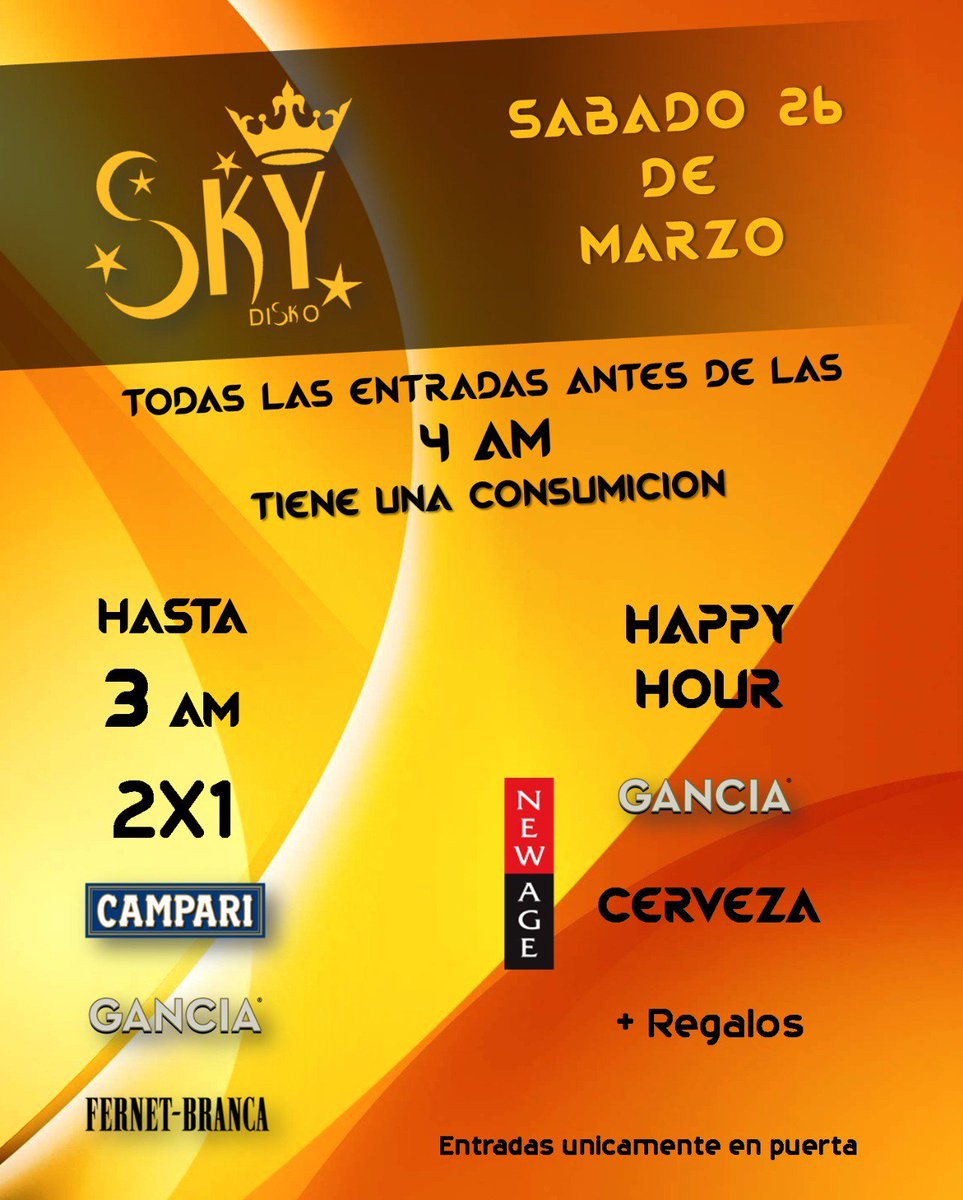 SKYDISCOTL's tweet photo. Hoy veni a disfrutar nuestros 2x1 en un sabado que no te podes perder!! Dando Rt participas por $300. #EstoEsSky https://t.co/bHznZYIi9u