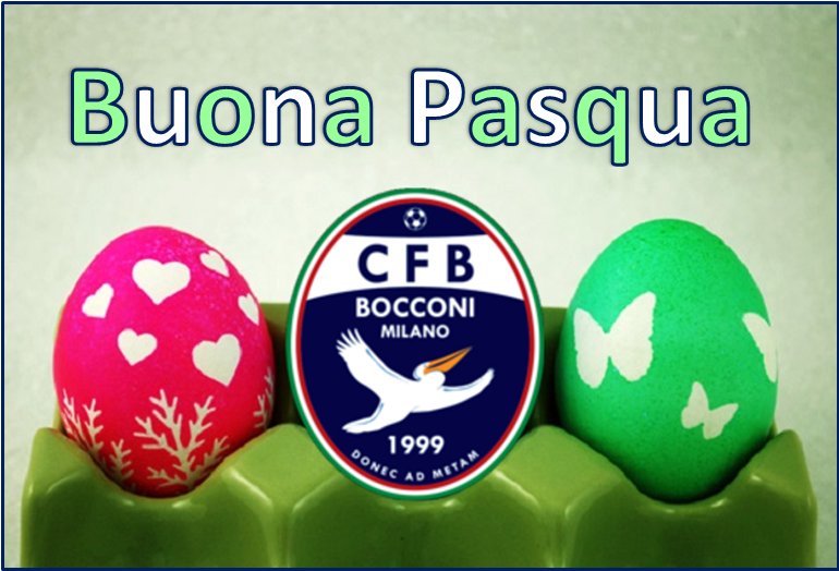 Il Club <a href="/CFBocconi/">CFBocconi Milano1999</a> Milano 1999 augura a tutti una Santa e Serena Pasqua . 
#CFB #goCFBleus #buonapasqua #Pasqua2016