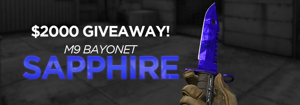 hotted89's tweet photo. $2000 M9 Sapphire Giveaway + FIRST TIME GETTING CAUGHT (CS:GO Commentary)
https://t.co/TWTQm4qNbS 
RT's appreciated https://t.co/g8145terZW