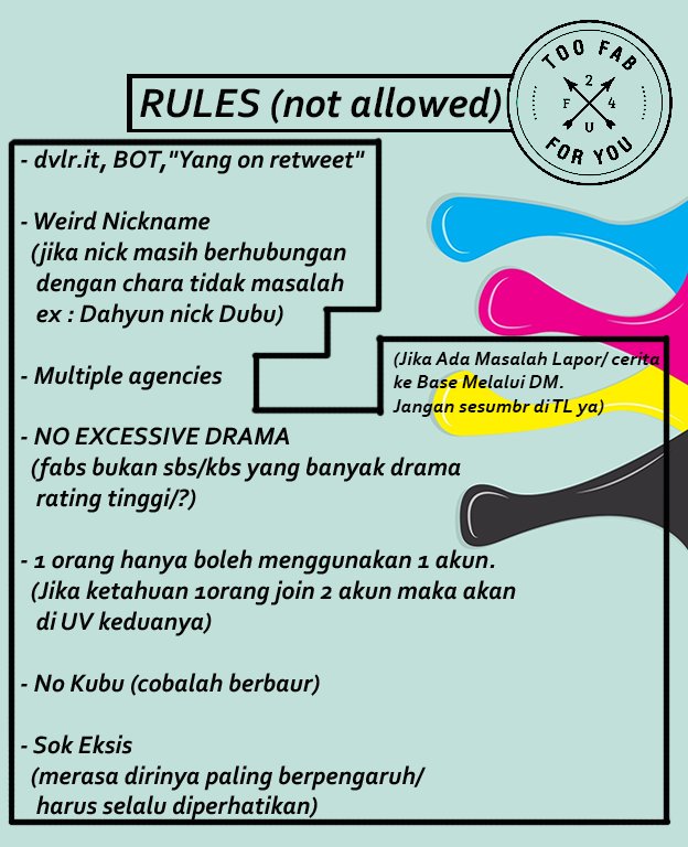 2F4U_RP's tweet photo. HOW TO JOIN and RULES
(budayakan membaca sampai akhir guys) https://t.co/6W47aKcuXK