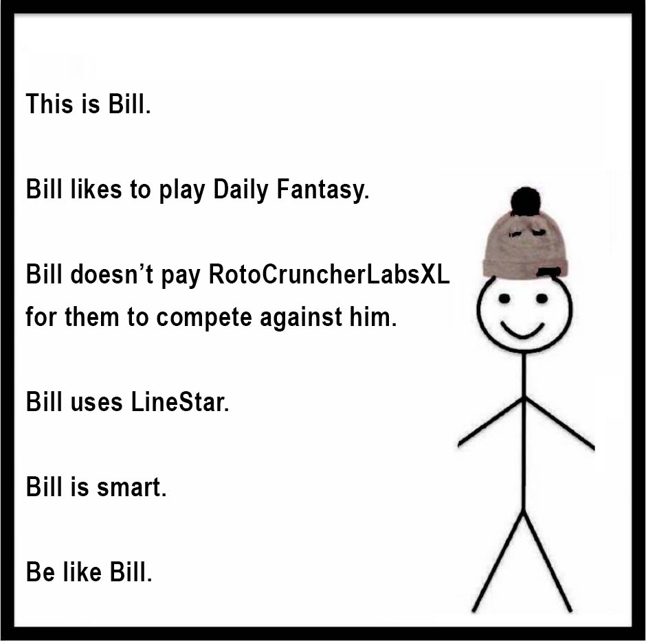 LineStarApp's tweet photo. Yes, yes... we should all be smart like Bill 😂 
#DFS #DailyFantasy #Meme #BeLikeBill https://t.co/xkpwP0Qkx1