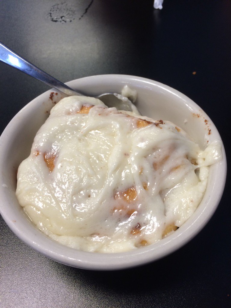 BShepard5's tweet photo. If your cinnamon roll is not in a bowl, you are doing it wrong! https://t.co/CSk5eZqPs4
