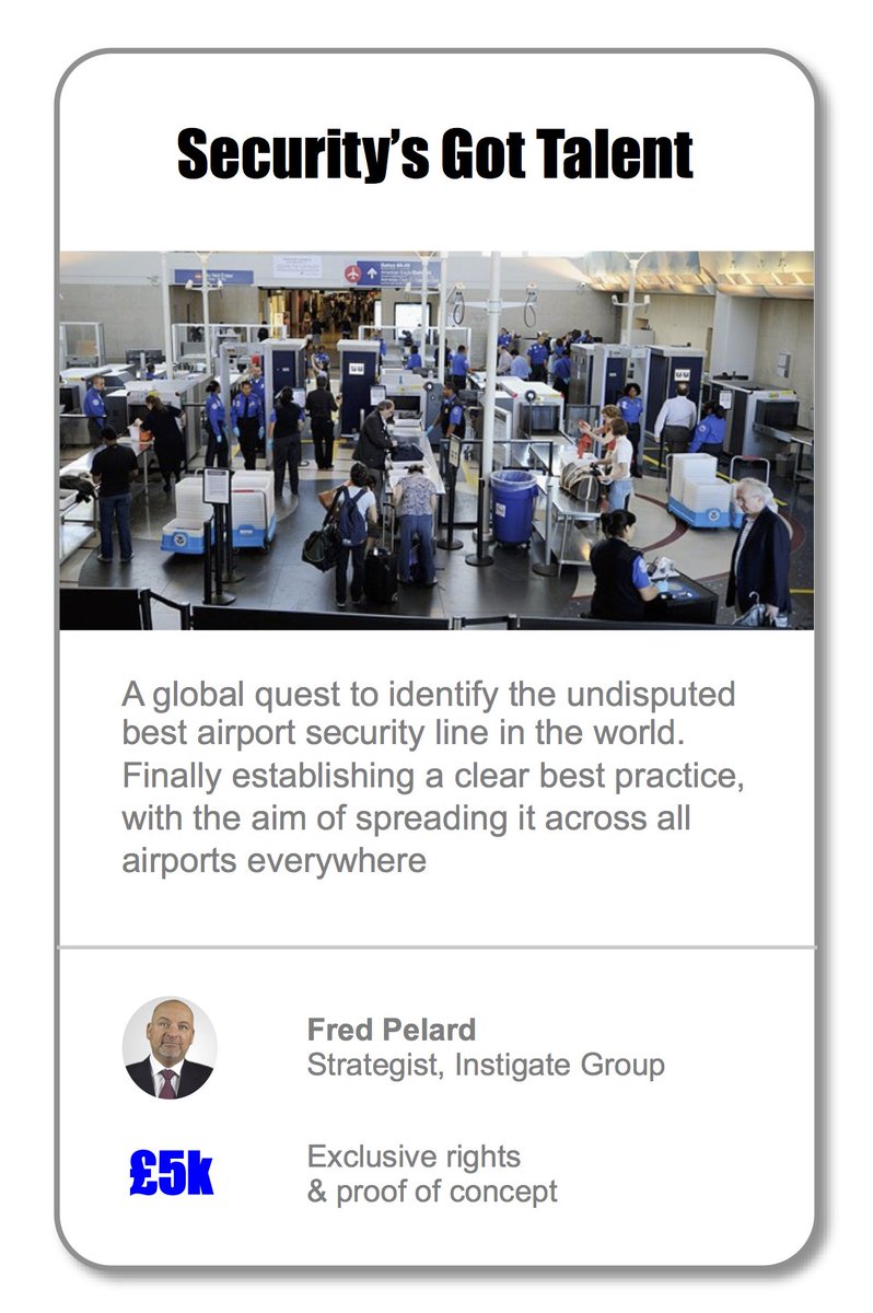 _ideasCentral's tweet photo. "Security's Got Talent". An idea to help airports become stress-free for all (see https://t.co/GxWR1SeXyP) https://t.co/pAS9i9Y6fU