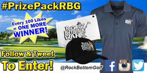 RockBottomGolf's tweet photo. #contest 3/26 Follow RBG &amp; Tweet #PrizePackRBG for a chance to win a FREE RBG Prize Pack - polo, hat &amp; towel! https://t.co/qYXOGGjwtY