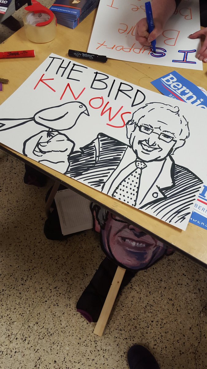 blueyedcole's tweet photo. #thebirdknows #BirdieSanders #alaska #alaskacaucus https://t.co/F4eGjdHF4K