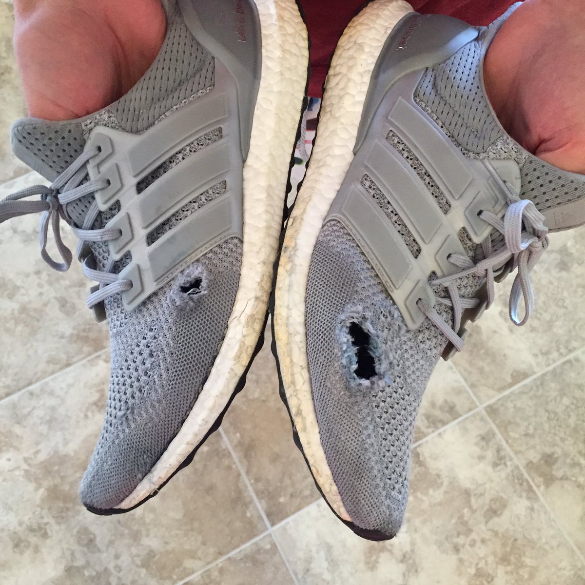 garyarms88's tweet photo. @adidas 3rd time wearing these garbage shoes #NeverAgain #ImpossibleisSomething @steveglansberg8 https://t.co/Yeqr4FkW4O