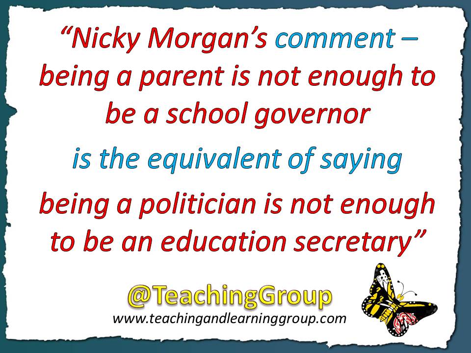 TeachingGroup's tweet photo. #NAHT2016 #noforcedacademies @NickyMorgan01 Response to Nicky Morgan's comment about parent governors https://t.co/lEQdUgO72h