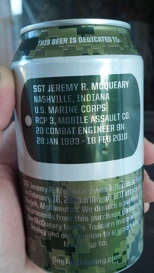 CauseWereGuys's tweet photo. This brewing company pays tribute to fallen soldiers by dedicating a beer to them. 🍺 https://t.co/W59jyvcAyD