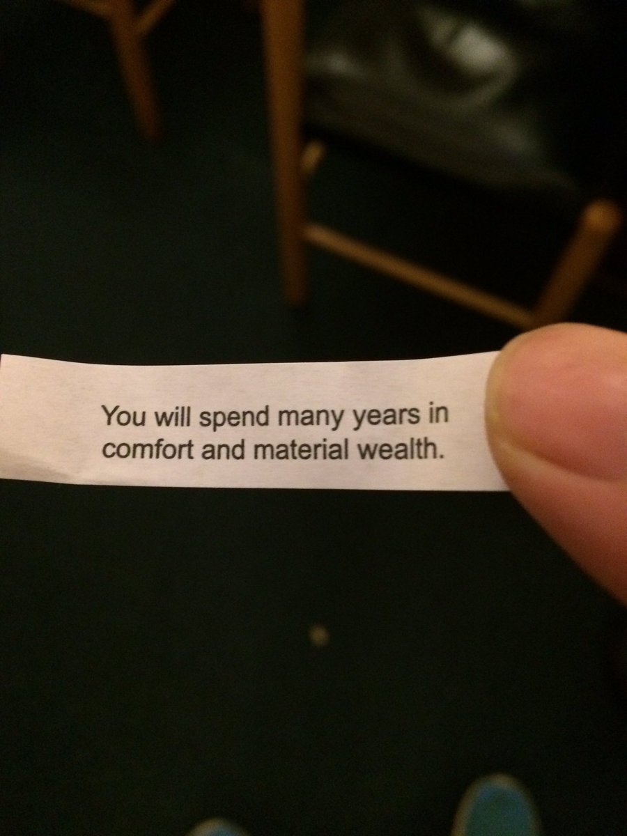 DaKillaCurt's tweet image. Fortune cookie speaks the truth #materialwealth #majorkey #TheyDontWantUsToWin