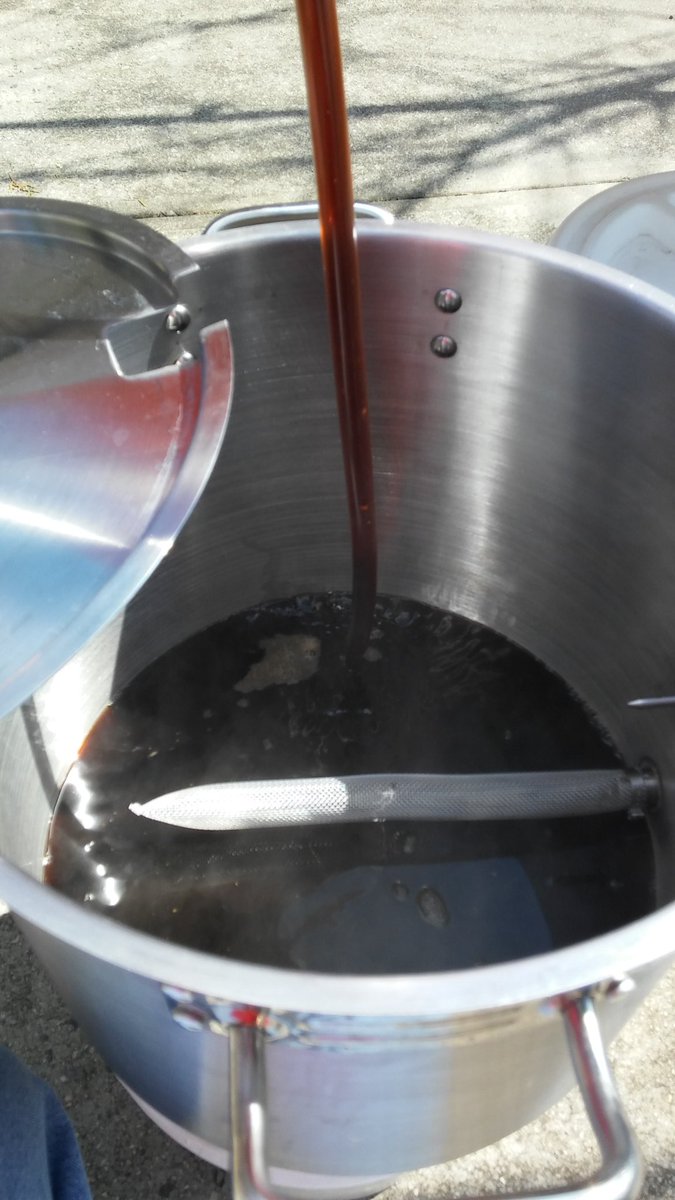 TwoProducers's tweet photo. Congratulations, it's wort! #brewday #homebrew https://t.co/QR0uZVyhOG