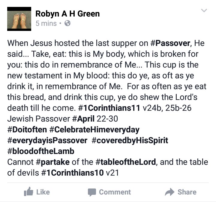 RobynGreenfflfl's tweet photo. #Doitoften #CelebrateHimeveryday #everydayisPassover #bloodoftheLamb #tableoftheLord #JewishPassover #April 22-30 https://t.co/17G6OmKi5P