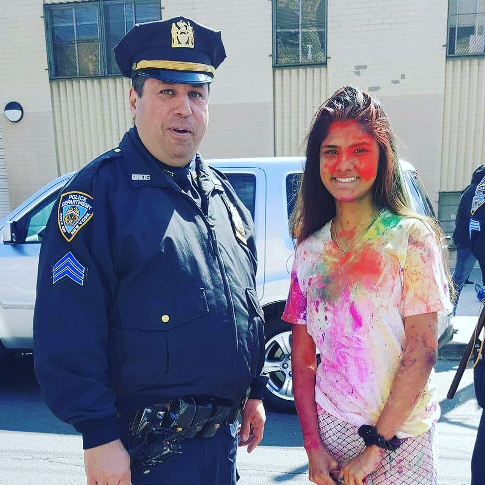 ChanMysterious's tweet photo. Saw Sgt and others from the Department @SATCOM_QS_Aux at the Phagwah Parade. #Diversity #FestivalOfColors #HappyHoli https://t.co/mG8hAoFN4M