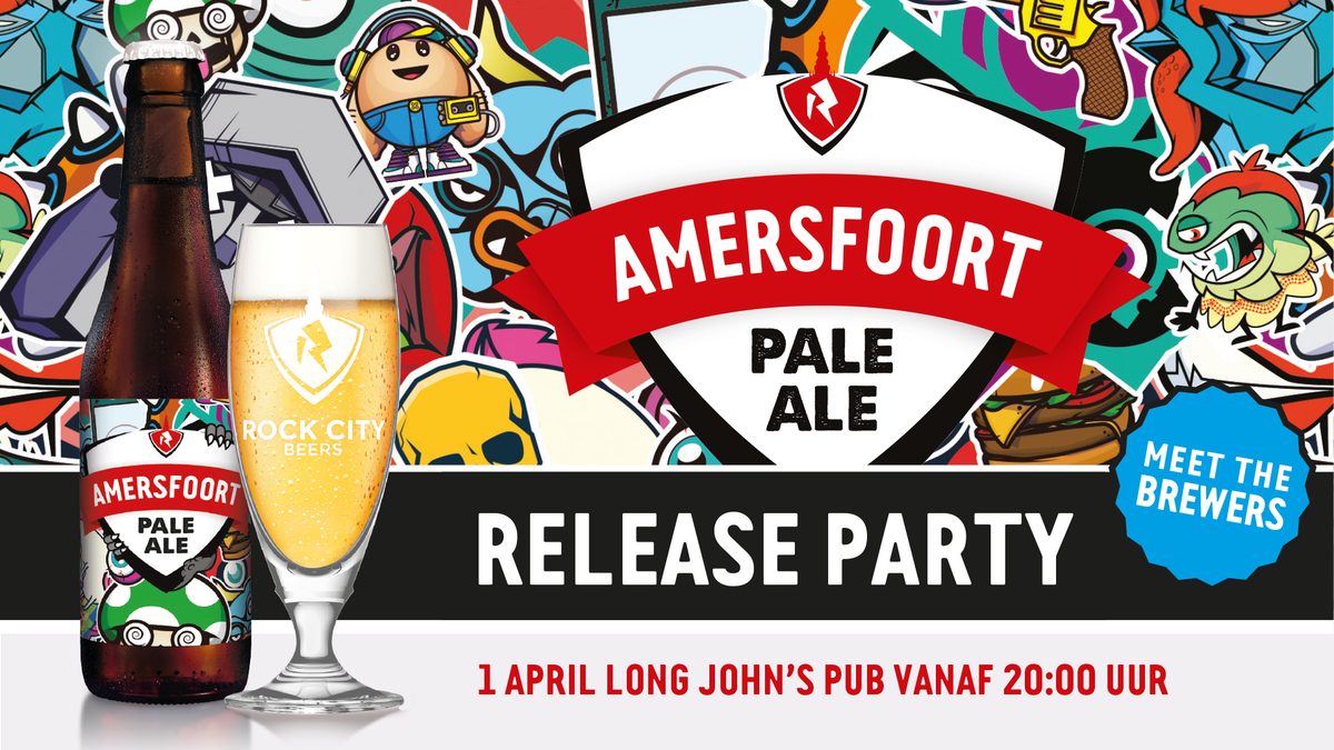 RockCityBrewpub's tweet photo. Amersfoort Pale Ale - Release Party. 1 april in @longjohn033 Kom proeven en meet the brewers! https://t.co/mu08NWr2Eo