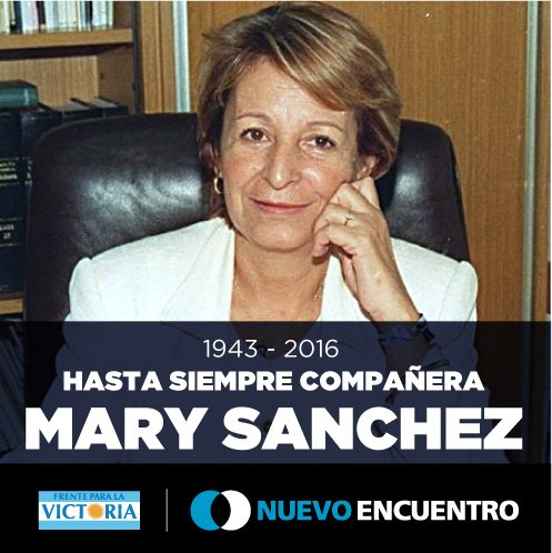NuevoEncuentro_'s tweet photo. Hasta siempre, compañera Mary Sánchez https://t.co/o8pqcUUyL7