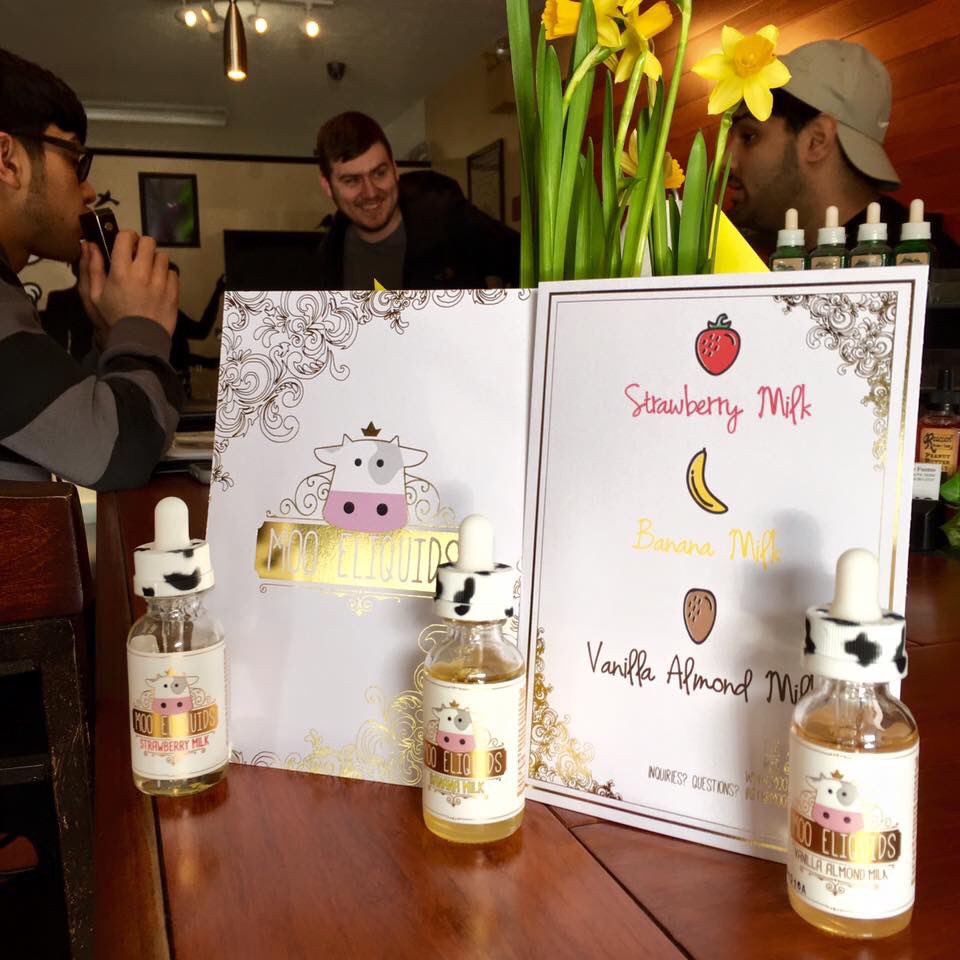 vapefumo's tweet photo. Mmmmmmmmmoo ELiquid! Delicious Milk flavors, strawberry, banana, and vanilla almond! 🐮🍓🍌 https://t.co/IGOAegcxv0