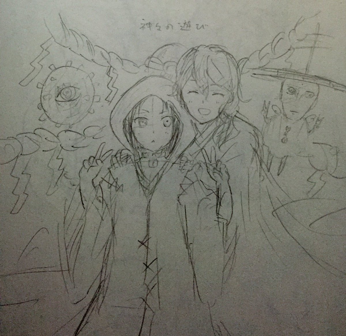 2012年頃のらくがき 3枚めはコピペネタだったろうか キャベツは関係ない 