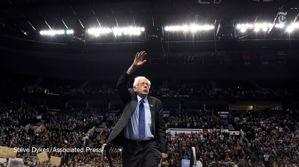 nytimes's tweet photo. Wins in today's contests could give Bernie Sanders a fresh wind of momentum https://t.co/vYHP4hyyJ6 https://t.co/xaFY1yVXrg