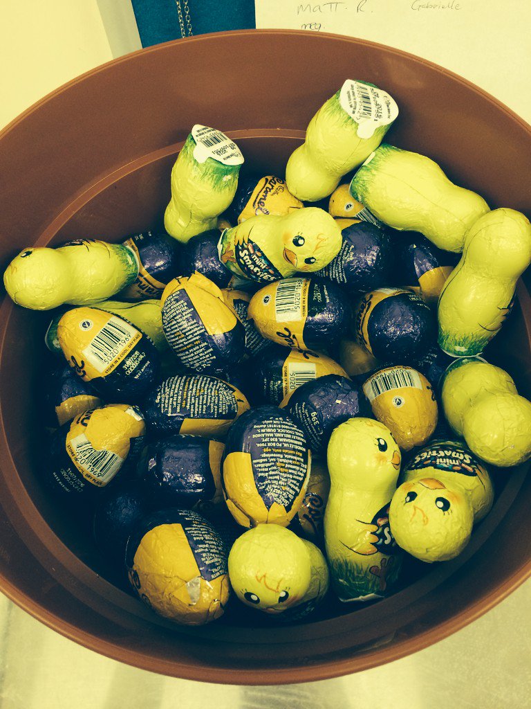 BenjaminLukeFox's tweet photo. Easter eggs from @QEHtheatres lead ODP #NHStogether #nhsmorale https://t.co/Fpc5HykM9v