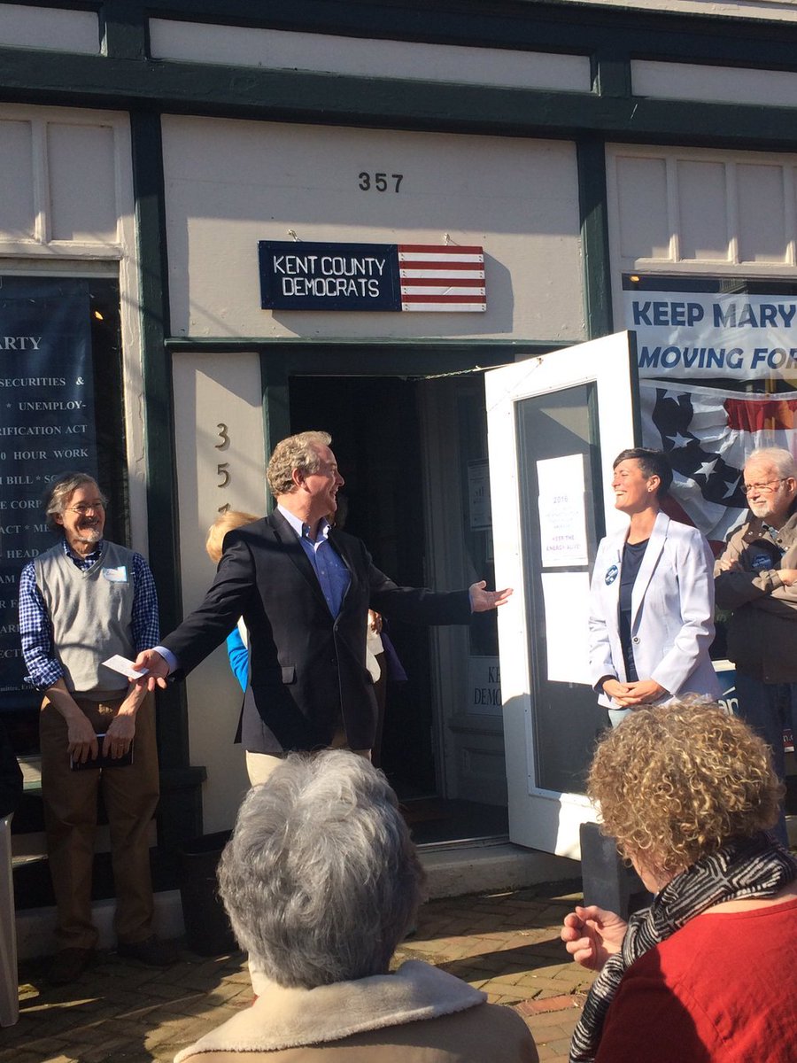 VanHollenForMD's tweet photo. Great to be on the Eastern Shore today w/@heathermizeur. Kent County Dems are fired up for April 26! #30DaysOut https://t.co/fFQuxHZA1s