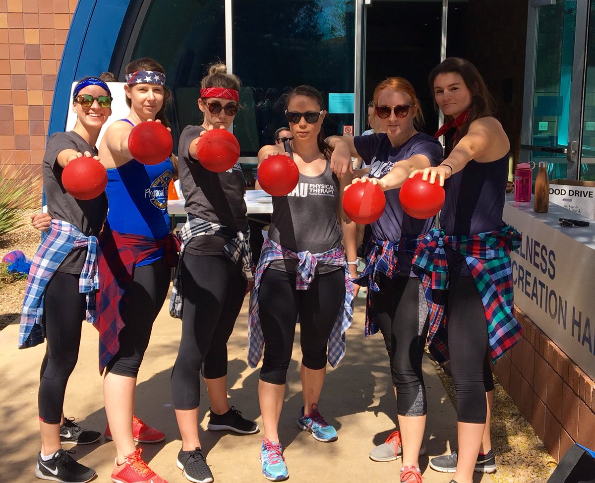 BethHornDPT's tweet photo. Team Lumberjacked @naudpt represent!!! #onlyallgirlsteam #elite8 @AZStudentSIG #dodgeduckdipdivedodge https://t.co/7lpflIhQ3M