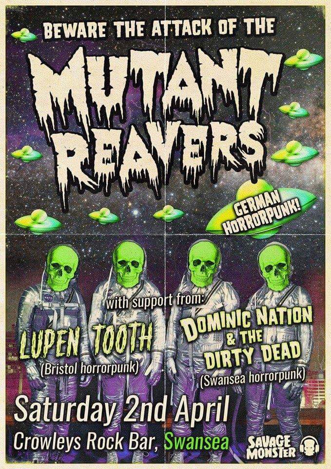 TooScrexmo's tweet image. Any HorrorPunk fans in the Swansea area, this is kicking off on Saturday #Crowleysrockbar