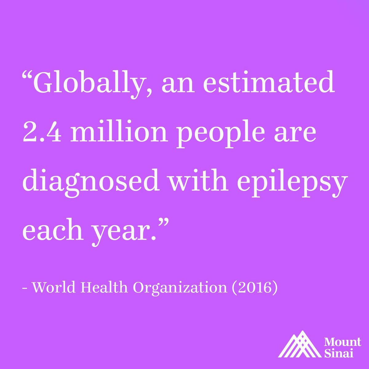 MountSinaiNYC's tweet photo. Today is #PurpleDay, which recognizes and raises awareness on #epilepsy. https://t.co/uRsTlcfLq3