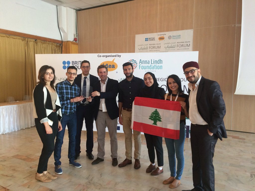 AnnaLindh's tweet photo. Mabrouk to the Lebanese #debate2action winners English track @YoungArabVoices https://t.co/Eyp8IICIaH