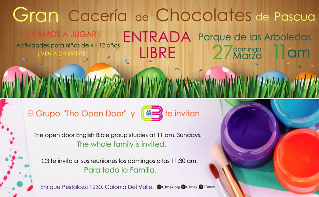 C3mex's tweet photo. @En_laDelValle Mañana, DOMINGO, ¡todos están invitados! https://t.co/E8vUDsNJT0