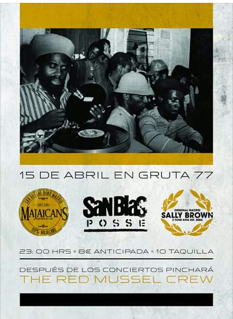 Nuestro proximo sarao promete. Sera en <a href="/gruta77madrid/">Gruta 77</a> con <a href="/SallyBrownMadri/">Sally Brown</a> Sanblasposse y la Redmusselcrew