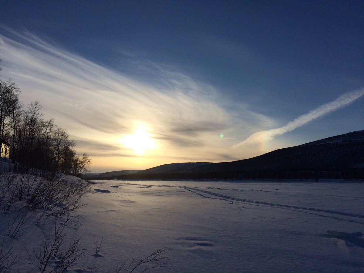 OurLapland's tweet photo. MT @GlobalBrunch This is what #Easter looks like in Finnish #Lapland! What's there not to like? #utsjoki #Finland https://t.co/1zhdeuhAJm