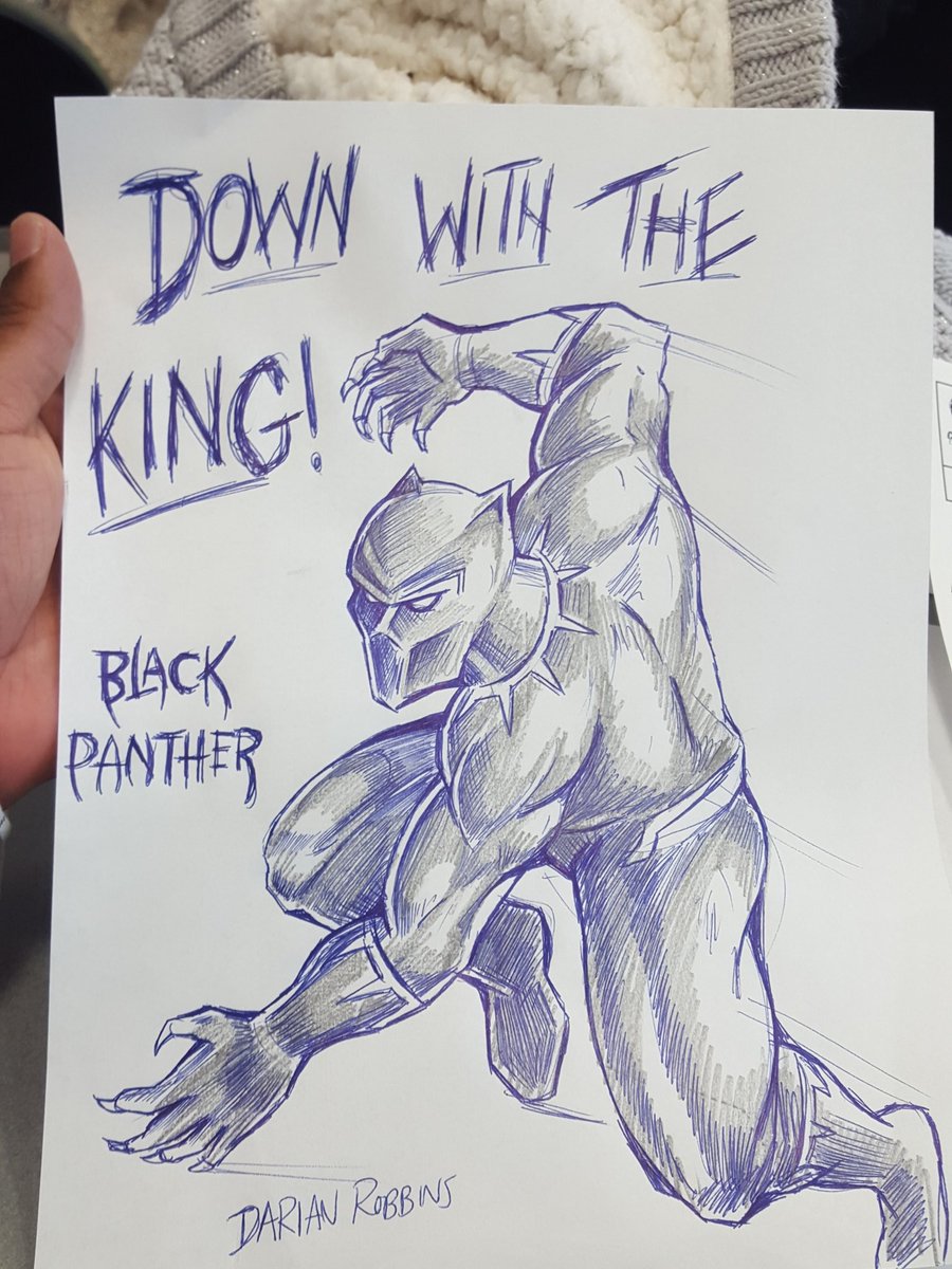Darian_Robbins's tweet photo. My #blackpanther #sketch at @ecbacc @TowsonU minifest. #downwithking #DWTK https://t.co/fouKUM6SAj