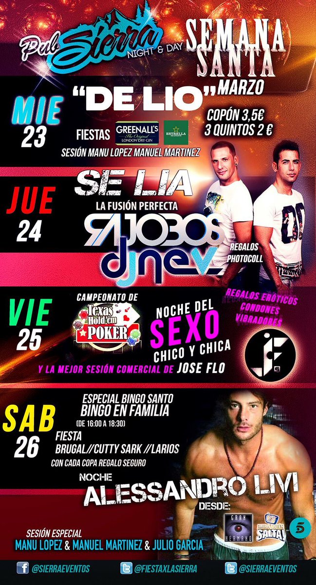 Esta noche nos vamos #PubSierra #Yeste <a href="/SierraEventos/">Sierra Eventos</a> con @ales_livi_gh d GH MQS no faltes t esperamo <a href="/Eligetufiesta/">Eligetufiesta.com</a>
