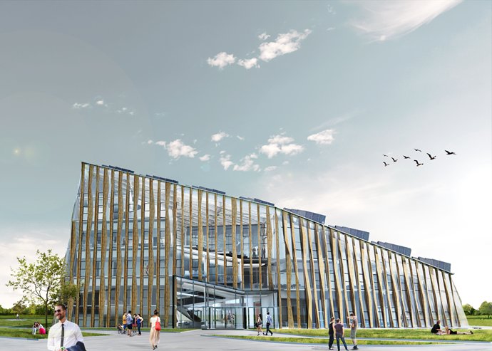 Mooie opdracht: Stoffering Energy Academy  RUG Groningen Bouwcomb Friso Koopmans.13.000m2. BREEAM ‘Outstanding’