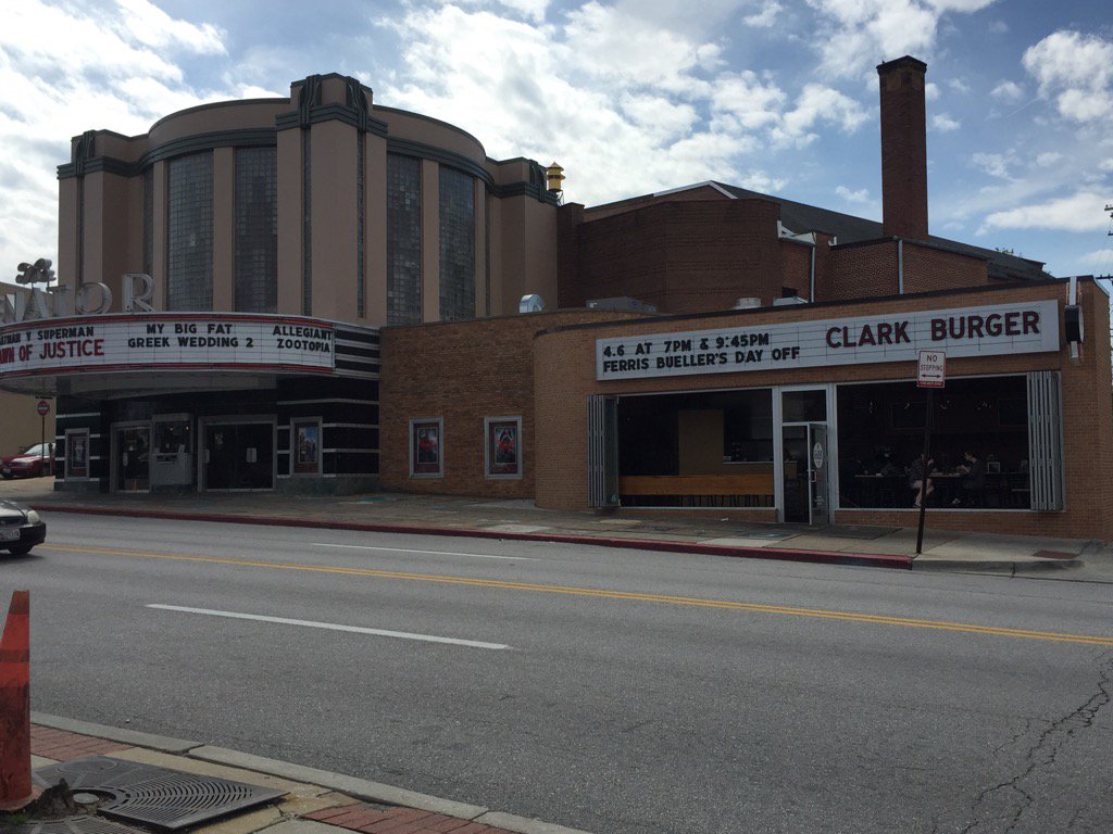 Beautiful day for a burger and a movie <a href="/Clark_Burger/">Clark Burger</a> <a href="/HistoricSenator/">The Senator Theatre</a> #baltimore #restaurant