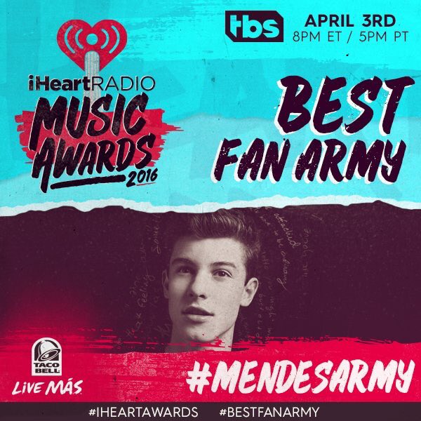 ShawnAccess's tweet photo. Keep voting for @shawnmendes #MendesArmy #iHeartAwards #BestFanArmy 🙆🏻 https://t.co/2KedF6ZJBW
