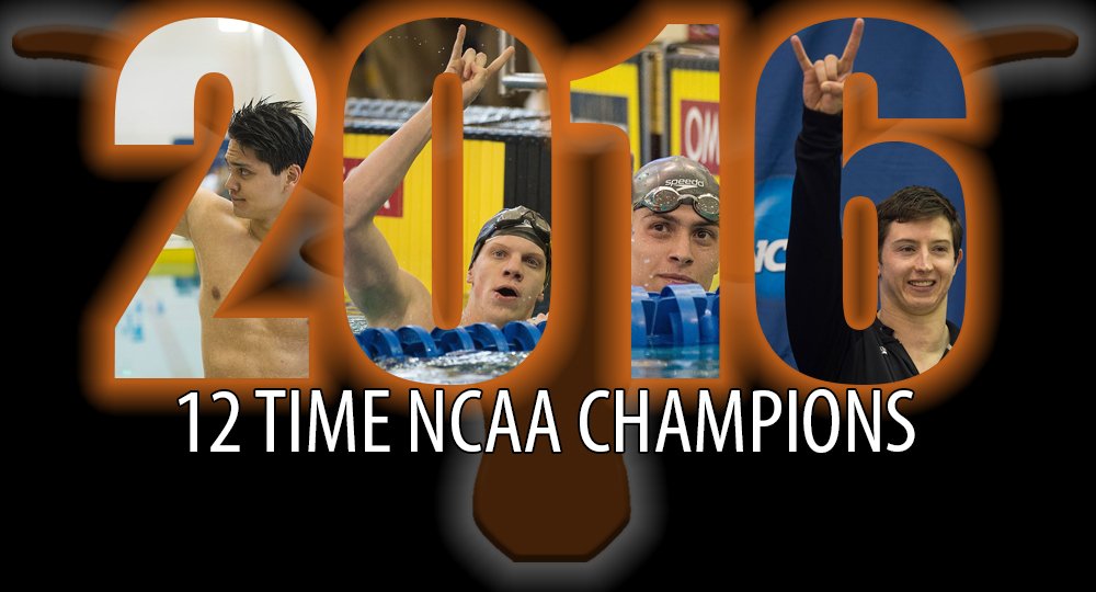TexasMSD's tweet image. It's official! Texas goes back-to-back and wins its 12th NCAA men's swimming and diving team title! #LightTheTower