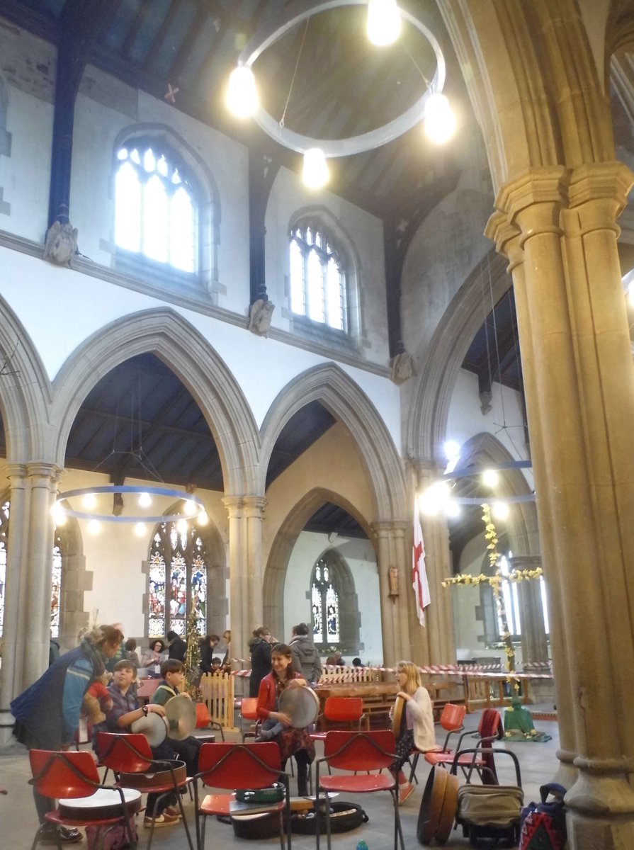 TodFrameDrum's tweet photo. #Incidentals had tons of fun at #Heptonstall Family Day running a #framedrum workshop inside the beautiful church https://t.co/XDjE72OC5m