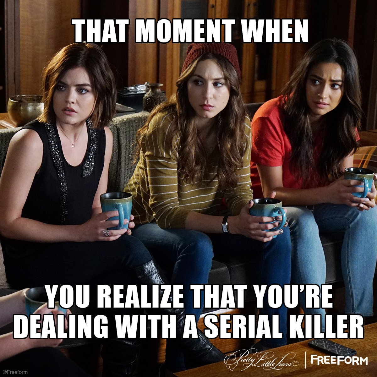 PLLonMax's tweet image. And we sure hope that killer didn’t kill Hanna! 😰 #PLL