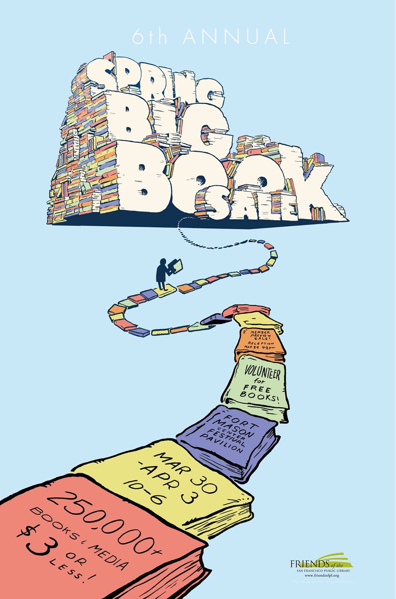 amoebamusic's tweet photo. Bay Area! Join us at @FriendsSFPL's Spring #BigBookSale March 30 - April 3 @FortMasoninSF. https://t.co/SCGc994Bap https://t.co/2CMjeHTfxu