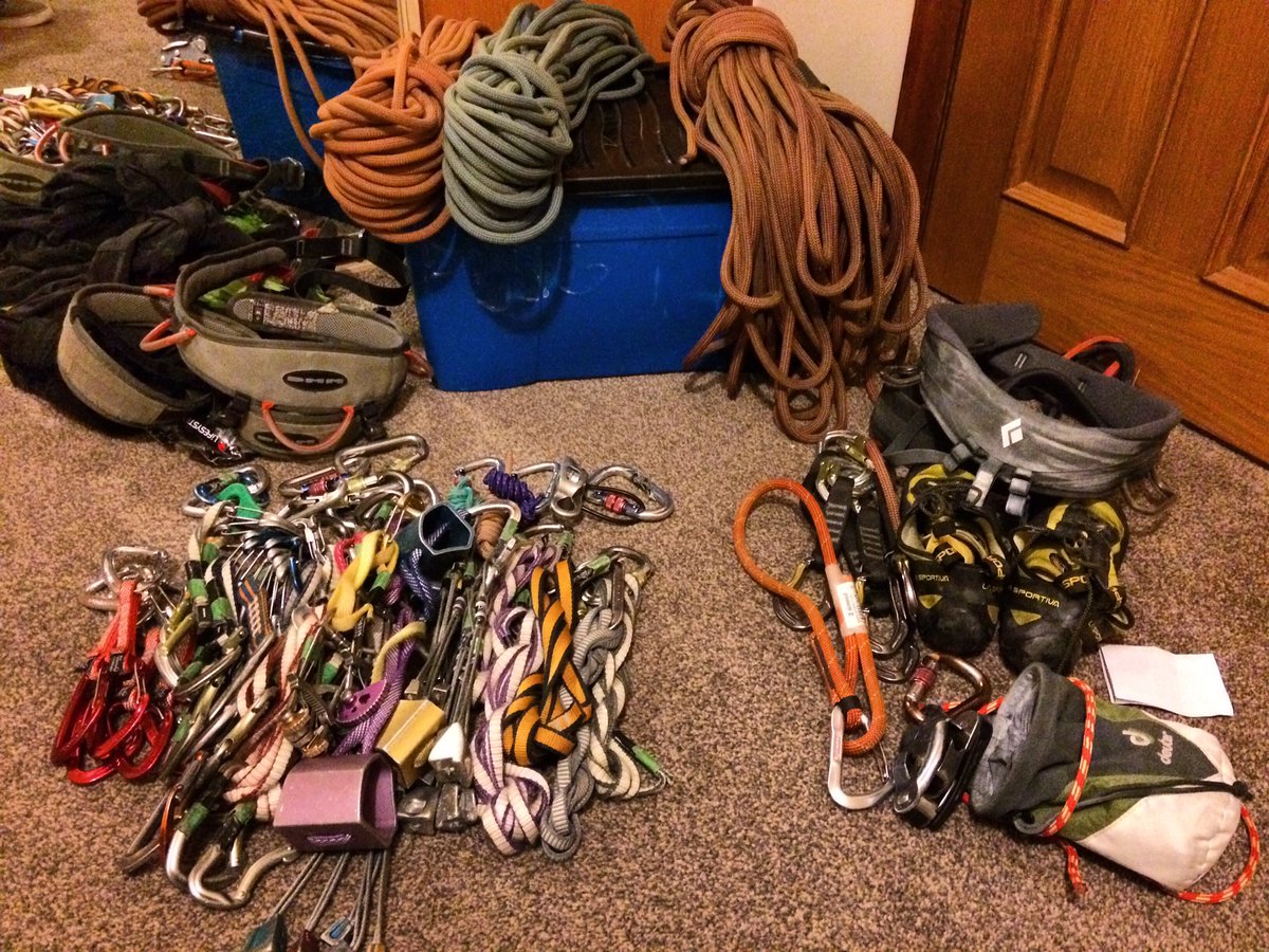 Before and after. #climbing #kit #organised #ropes #rack
