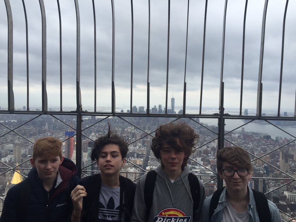 LangleyPerfArts's tweet photo. #NYC2016LANGLEY  Jamie, Lucas, Luke and Daniel Empire State squad https://t.co/wrLh1yLgdu